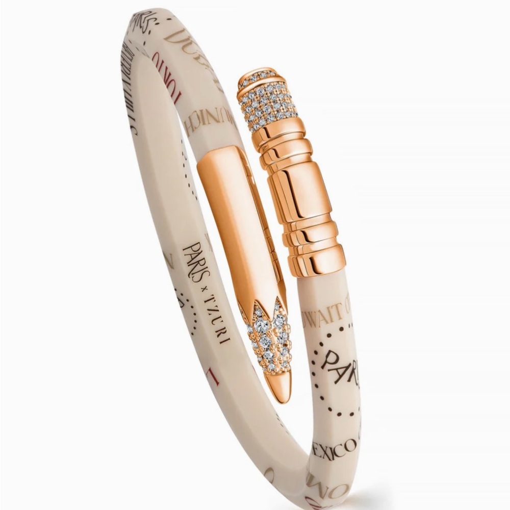 Tzuri “express yourself” charity rubber bracelet - world traveler/never worn.